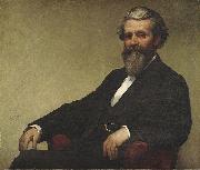 William Morris Hunt Judge John Lowell oil painting